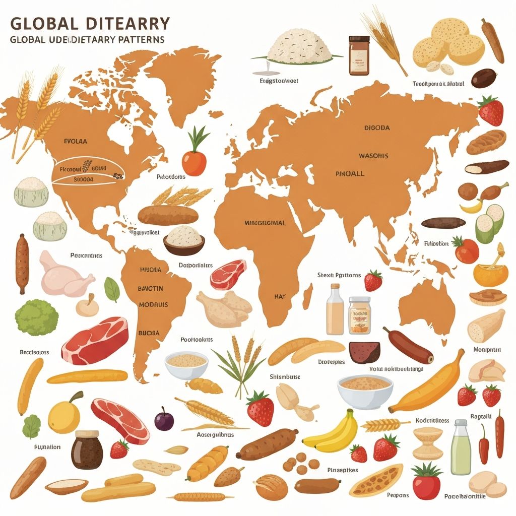 Population dietary patterns visualization with diverse global food